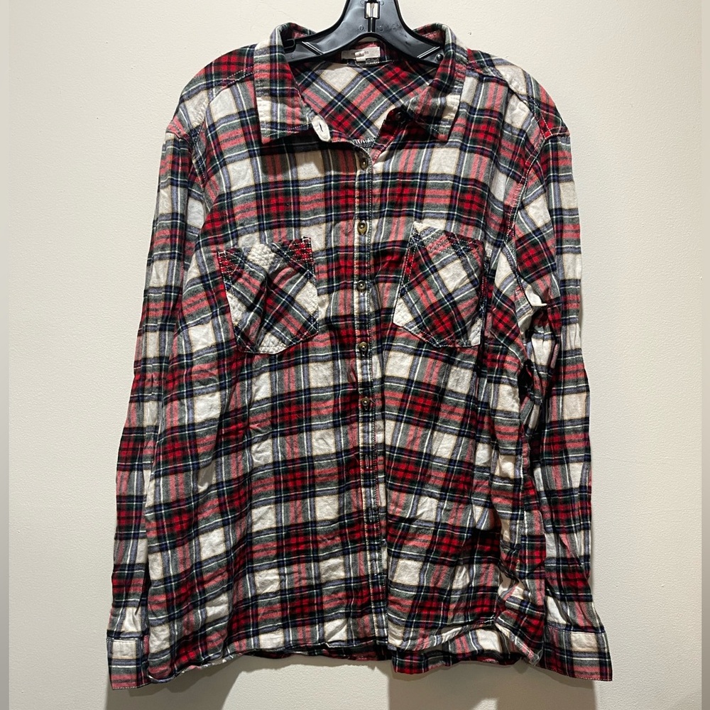 Maurice's Size 3 Women's Flannel Plaid NWOT Button Pockets Collared